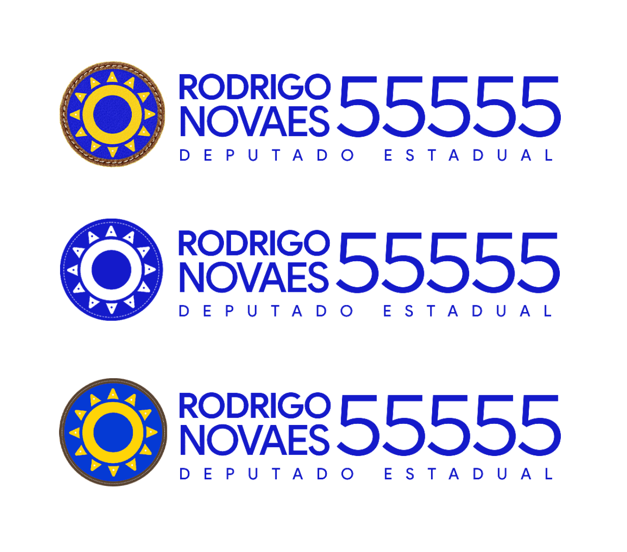 Branding político com variação da Marca do Deputado Rodrigo Novaes.