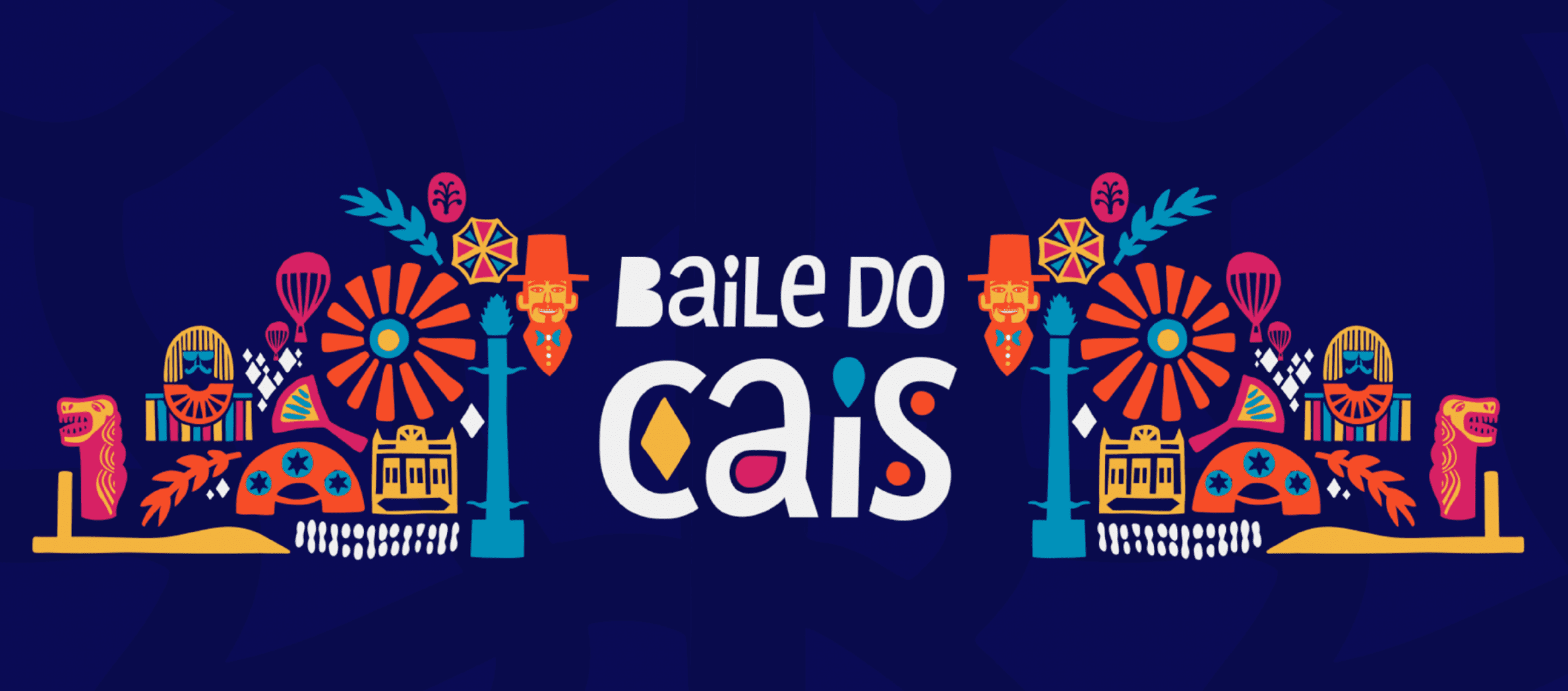 Branding com ID Visual do Baile do Cais.